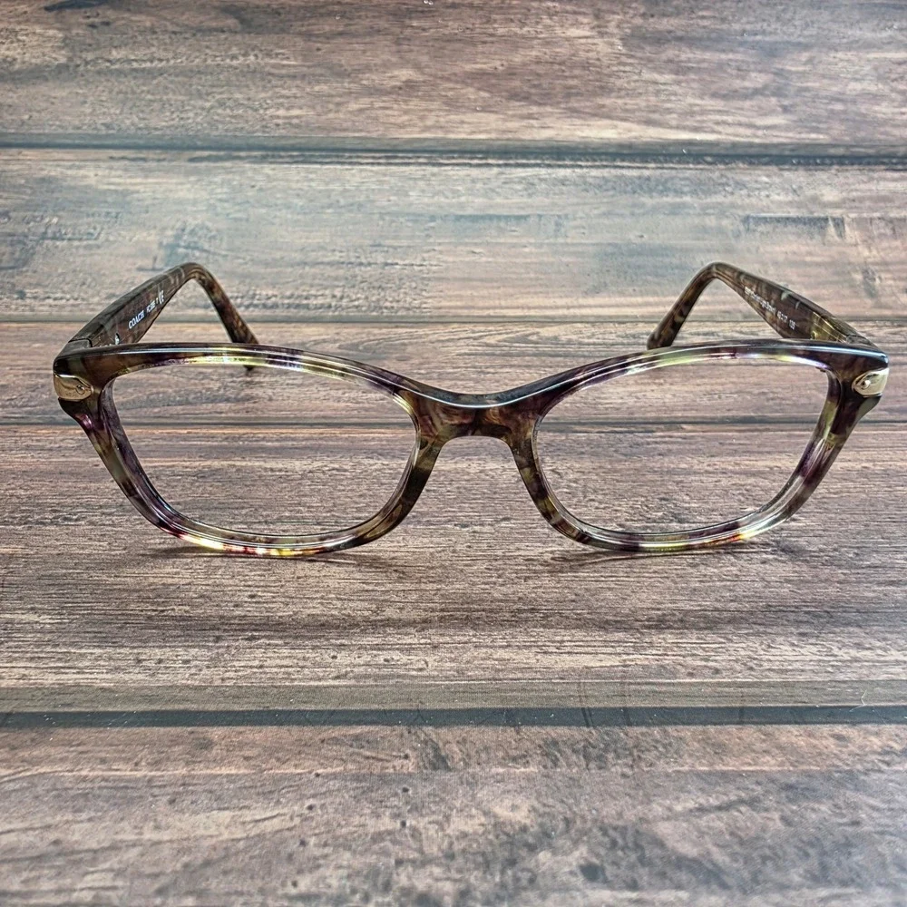 Coach HC 6065 Confetti Light Brown Tortoise Cat Eye Eyeglass Frames 49-17-135